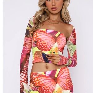 Three piece white fox set